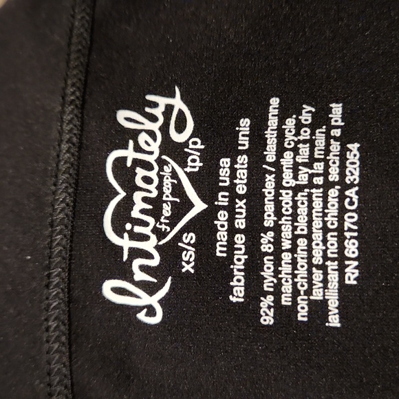 Intimately Free People Seamless Mini Slip Dress Black XS/S NWOT FPS043 - Picture 5 of 5